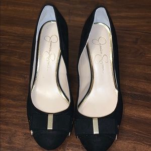 Black Jessica Simpson wedges size 7